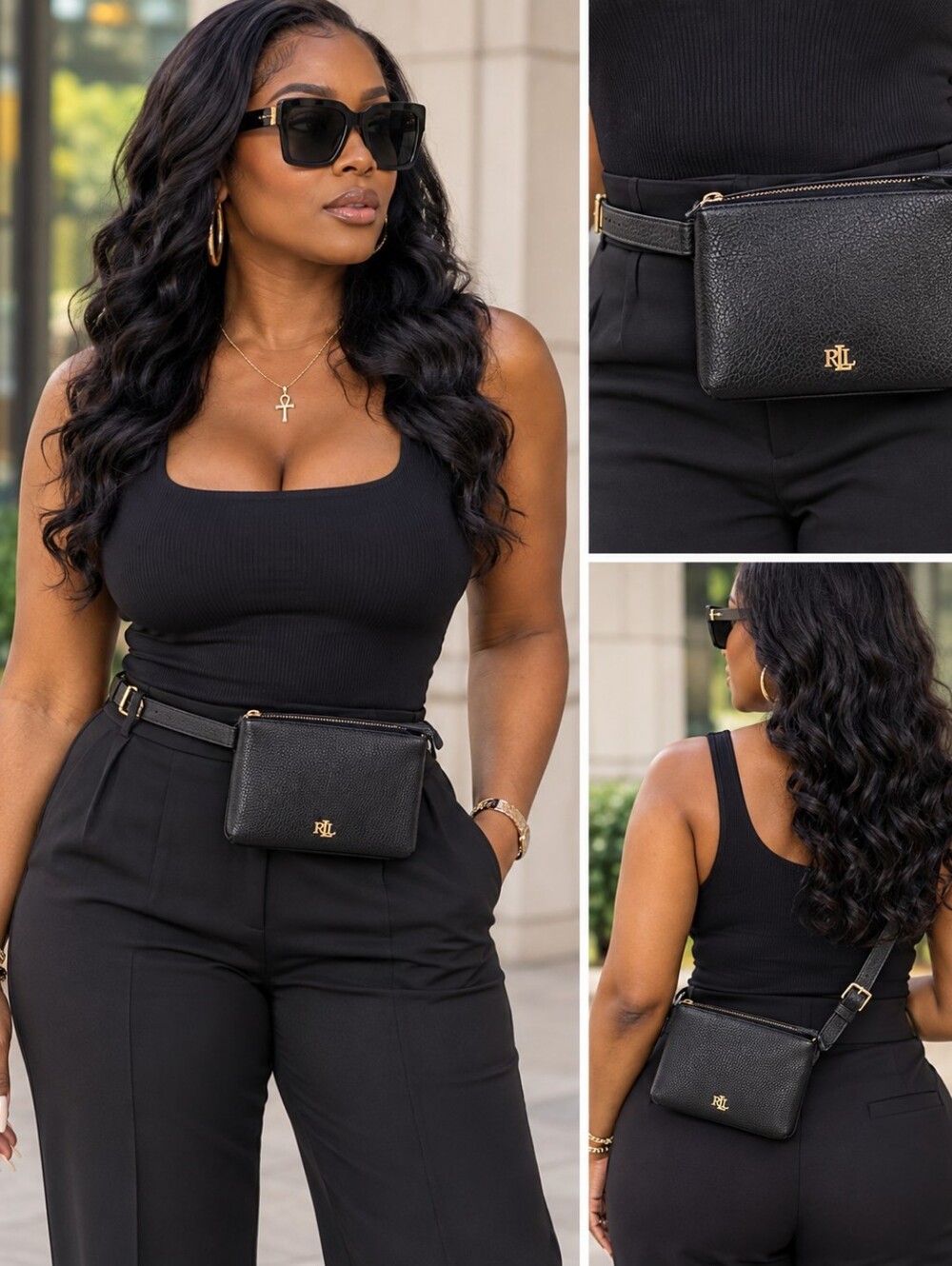 Ralph Lauren Pebbled Leather Belt Bag